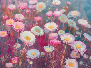 Sticker - This best-seller image captures a beautiful abstract field of colorful flowers, perfect for wallpaper and background use