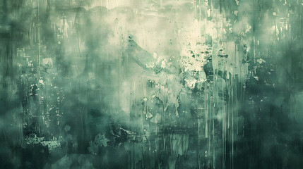 Wall Mural - Pale grey-green grungy backdrop