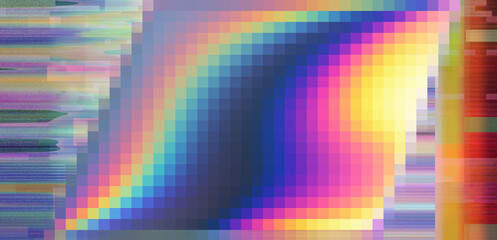 Poster - Lo-fi ambient background with holographic pastel stains.