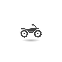 Sticker - All Terrain Vehicle or ATV motorcycle icon with shadow