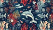 © pixelwallpaper - Ocean  pattern wallpaper