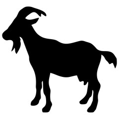 Wall Mural - silhouette or illustration of a goat or sheep