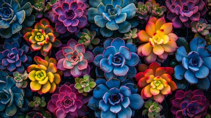 Poster - Colorful Succulent Plants