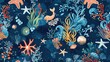 © pixelwallpaper - Ocean  pattern wallpaper