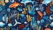 © pixelwallpaper - Ocean  pattern wallpaper