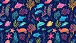 © pixelwallpaper - Ocean  pattern wallpaper