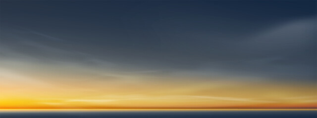 Wall Mural - sunset sky background,sunrise with yellow and blue sky,nature landscape dramtic golden hour with twi