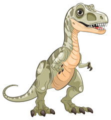 Poster - Adorable dinosaur with big eyes and sharp teeth