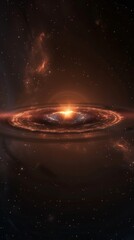 Wall Mural - a space scene with a large hole in the center