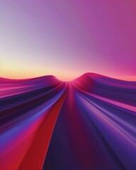 Wall Mural - A purple and blue landscape with a red line running through it