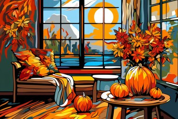 Sticker - Seasonal home decor - Generative AI