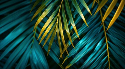 Poster - Abstract Palm Leaves 