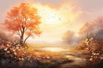 Poster - Autumn light - Generative AI