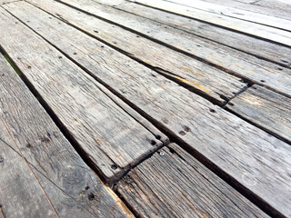 Sticker - Old wooden planks as an abstract background. Texture