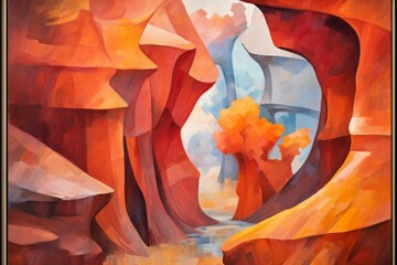 Wall Mural - Rock formations - Generative AI