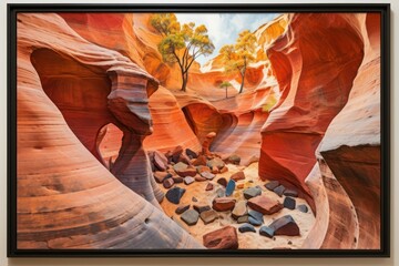 Canvas Print - Rock formations - Generative AI