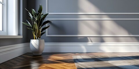 Wall Mural - House Ds skirting board a decorative trim at the baseboards. Concept Carpentry, Baseboard Trim, Home Decor, Interior Design