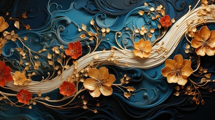 Wall Mural - Mesmerizing swirls of abstract patterns