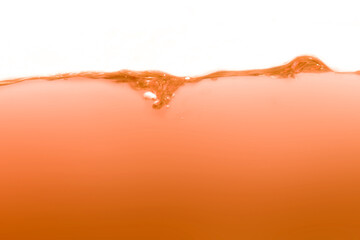 Poster - Orange water or juice and splash waves for nature