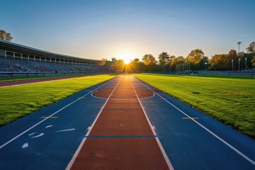 Canvas Print - Sports Stadium and Runway