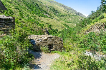 One of the buildings made from stone of the Anatori Burial Vaults