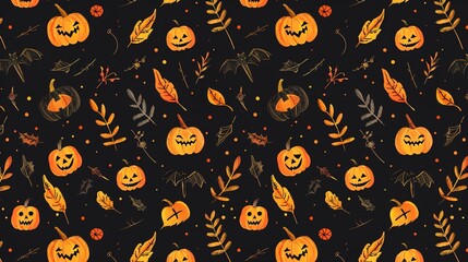 Wall Mural - Halloween style pattern wallpaper