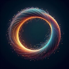 Abstract vector illustration with overlapping glossy circles for web design background