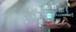 © Montri - Concept of Online education. man use Online education training and e-learning webinar on internet for personal development and professional qualifications. Digital courses to develop new skills..