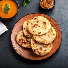 Poster - masala curry or naan bread, indian cuisine