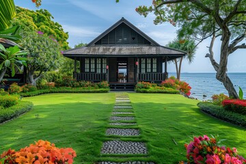 Wall Mural - A small villa by the seaside