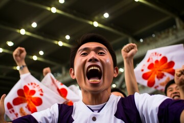 Wall Mural - The roaring fans of Japan - Generative AI