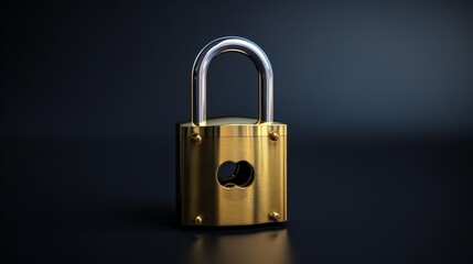 Leinwandbilder - a padlock with a keyhole in the shape of a padlock, emphasizing the importance of constant vigilance in cybersecurity.