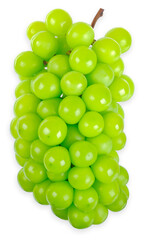 Wall Mural - Green grapes isolated on white background