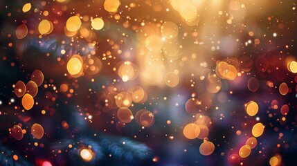 Aufkleber - A blurred bokeh background with sparkling lights, adding a festive and celebratory atmosphere to designs