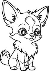 Sticker - Dog line art for coloring book page