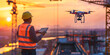 © jiratip - drones used in construction surveying