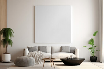 Wall Mural - Hanging picture png,  transparent mockup