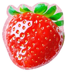 Sticker - PNG Strawberry fruit plant food.