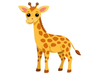 Poster - Giraffe vector illustration, cute animal vector illustration, Giraffe illustration vector, cute Giraffe cartoon illustration
