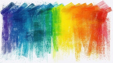 Wall Mural - Grunge hand drawn rainbow crayon texture of colorful scribble wax pastel. AI generated image