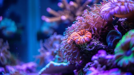 Sticker - Saltwater coral reef aquarium at home is most beautiful live decoration : Generative AI