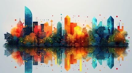 Wall Mural - Abstract Landing Page Design background