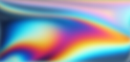 Poster - Abstract vibrant blurred background in holographic  colors.