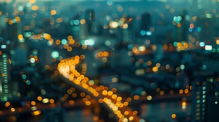Poster - Bangkok city Thailand with beautiful sky Bangkok at night time : Generative AI