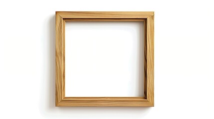 Aufkleber - Wood frame or photo frame isolated on the white background Object with clipping path : Generative AI
