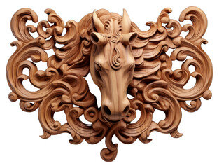 Sticker - PNG A horse wood art representation