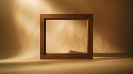Aufkleber - wooden photo frame as the background : Generative AI