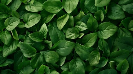 Aufkleber - Creative layout made of green leaves Flat lay Nature concept : Generative AI