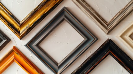 Aufkleber - Collage of frames isolated on white : Generative AI