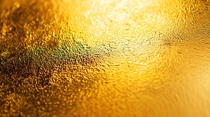 Aufkleber - Gold wall texture background Yellow shiny gold foil paint on wall sheet with gloss light reflection vibrant golden paper luxury wallpaper : Generative AI